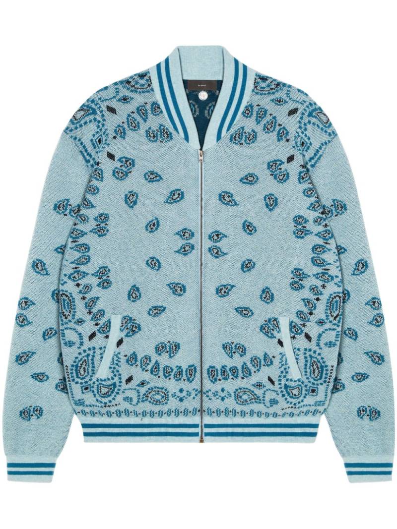 Alanui bandana-jacquard bomber jacket - Blue von Alanui