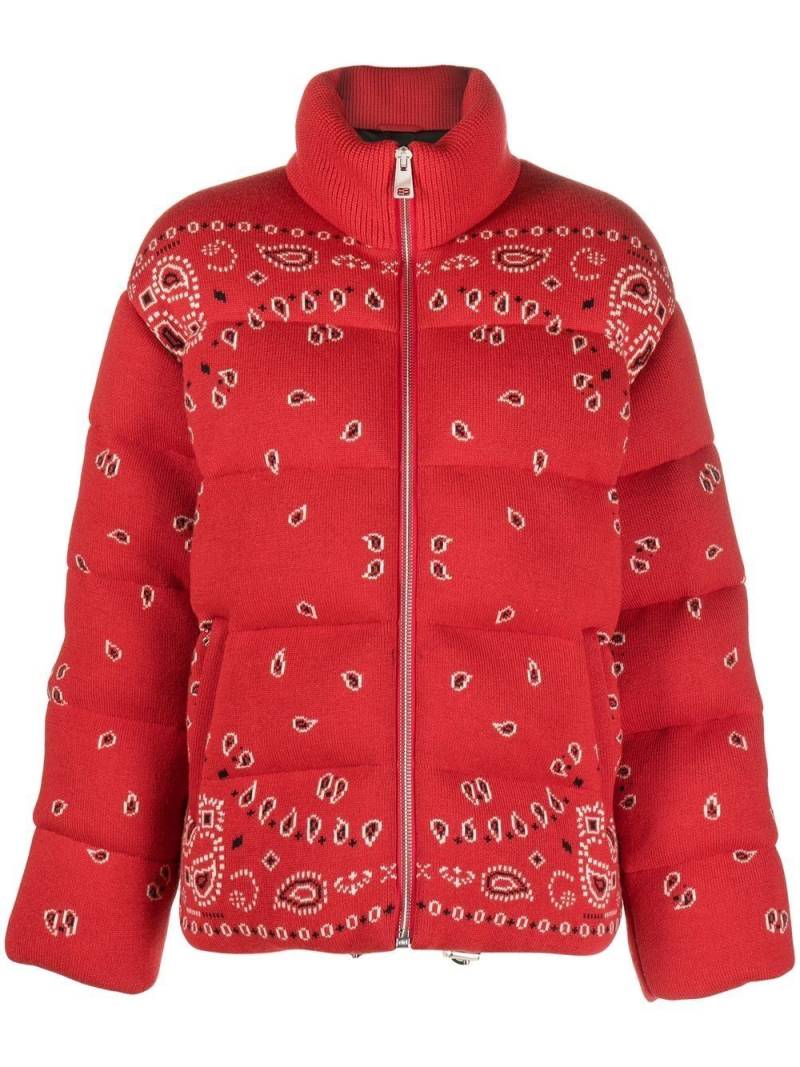 Alanui bandana-print puffer jacket - Red von Alanui