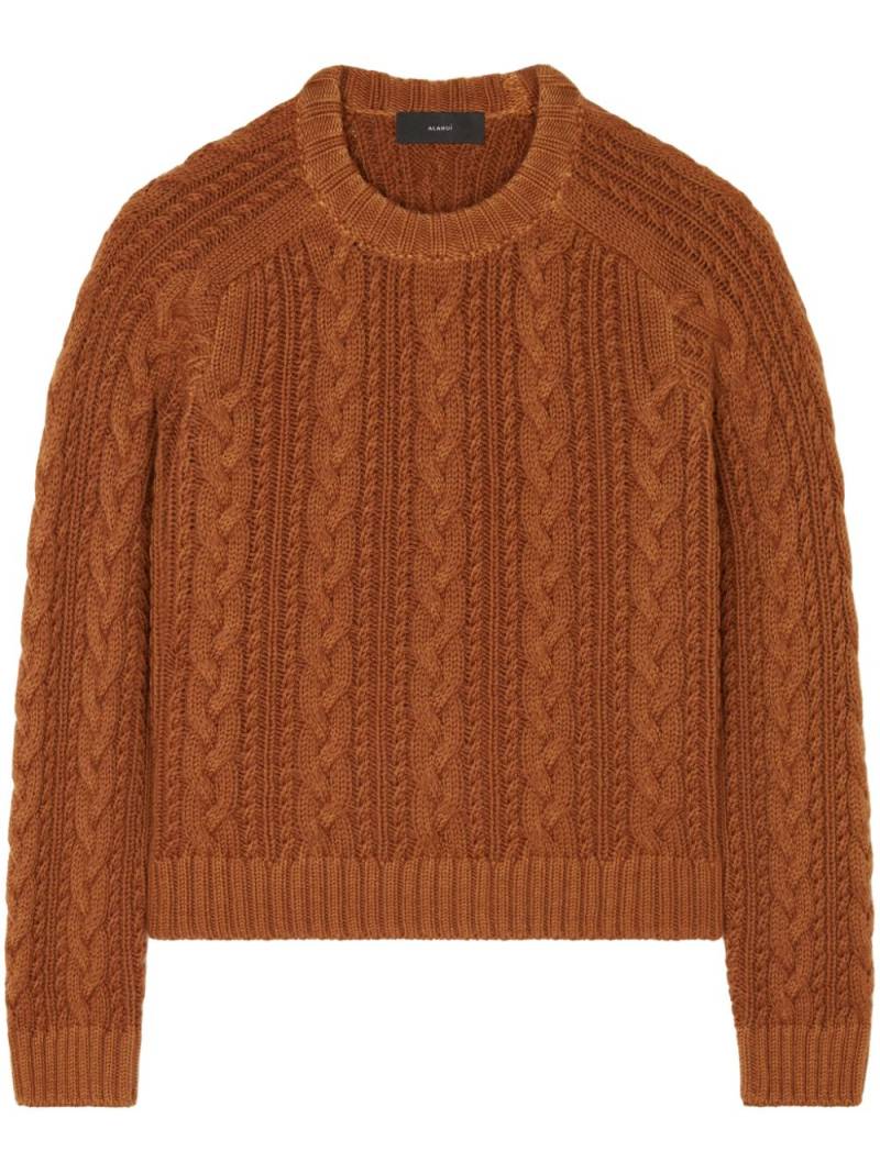 Alanui cable-knit virgin-wool jumper - Orange von Alanui