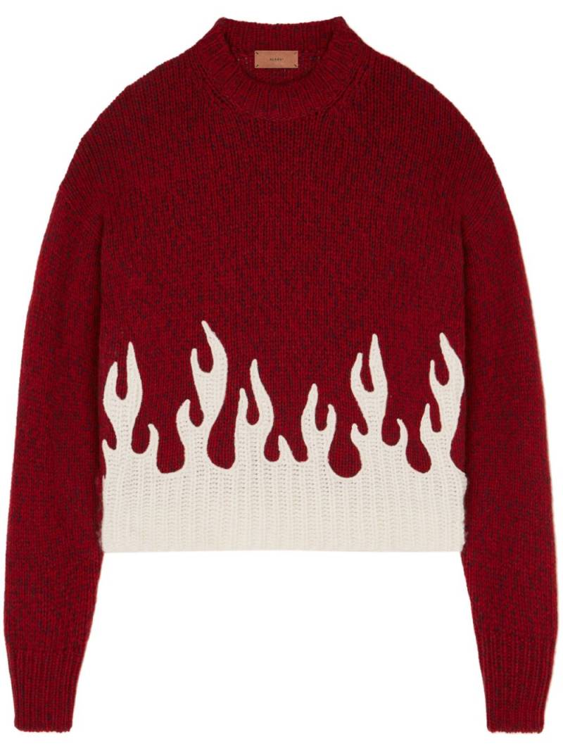 Alanui crew-neck wool-cashmere blend jumper - Red von Alanui