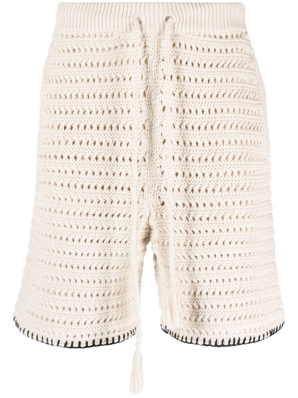 Alanui crochet-knit drawstring shorts - Neutrals von Alanui