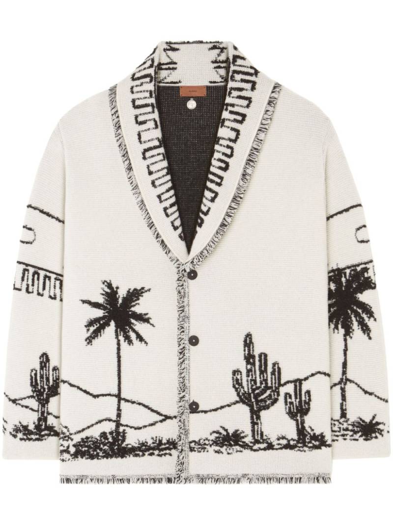 Alanui desert print-knitted fringed cardigan - White von Alanui