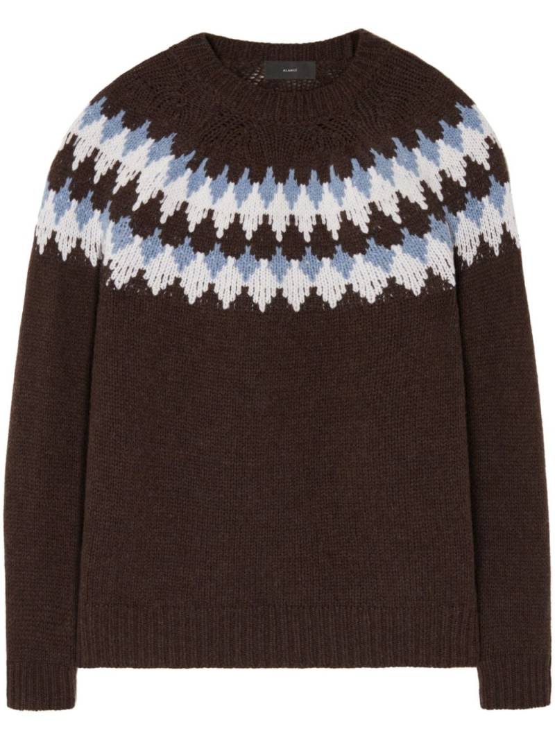 Alanui fair isle intarsia-knit wool sweater - Brown von Alanui