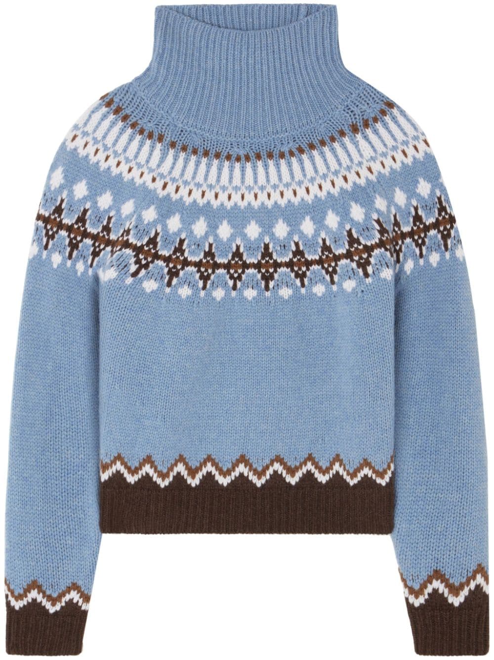 Alanui intarsia-knit high-neck jumper - Blue von Alanui