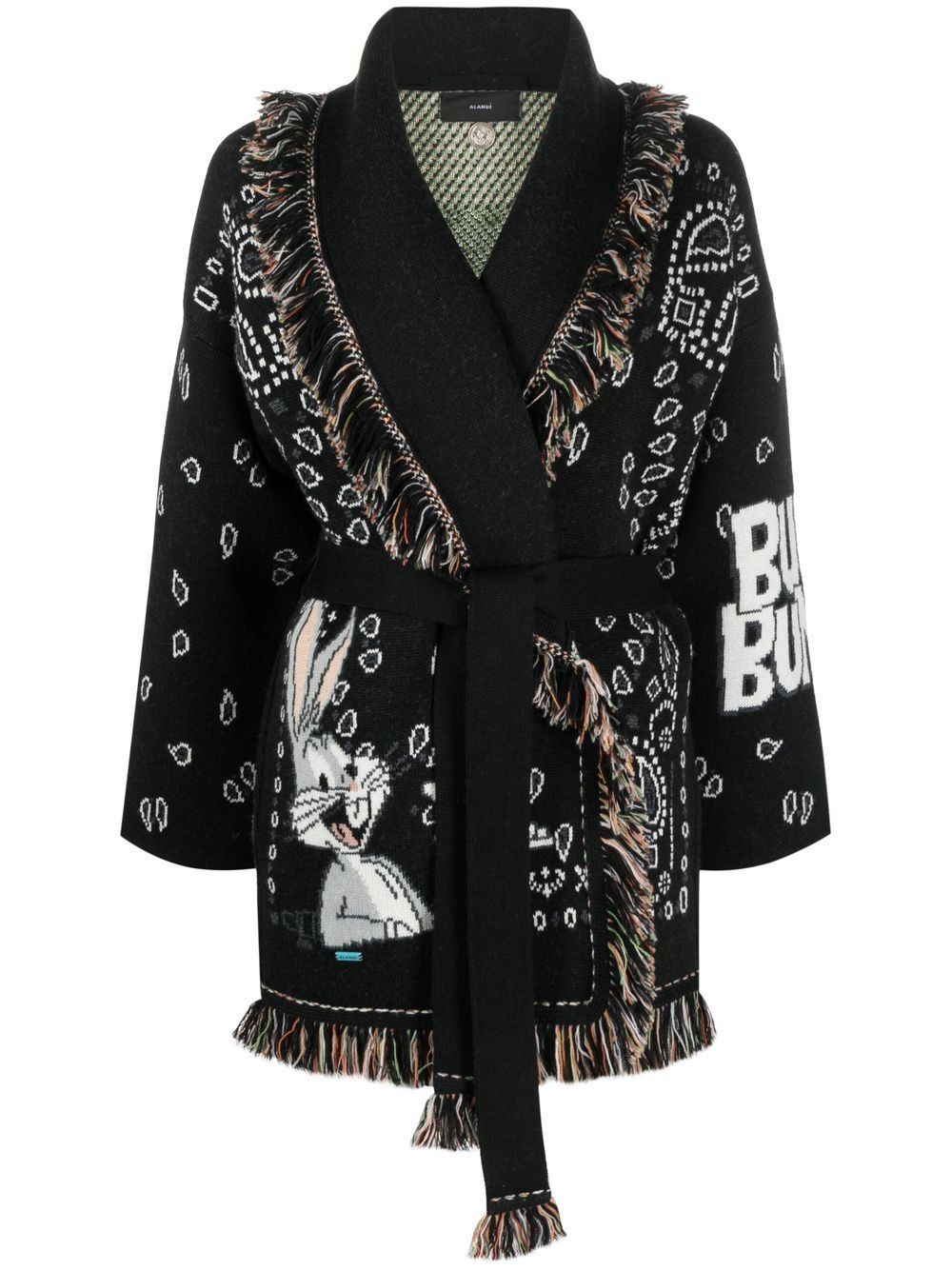 Alanui intarsia-knit pattern cardigan - Black von Alanui