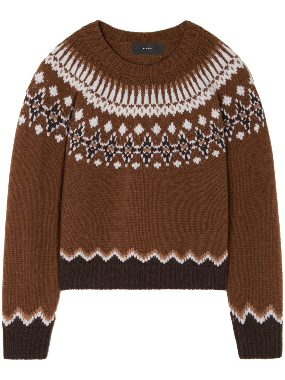 Alanui intarsia-knit virgin-wool jumper - Brown von Alanui