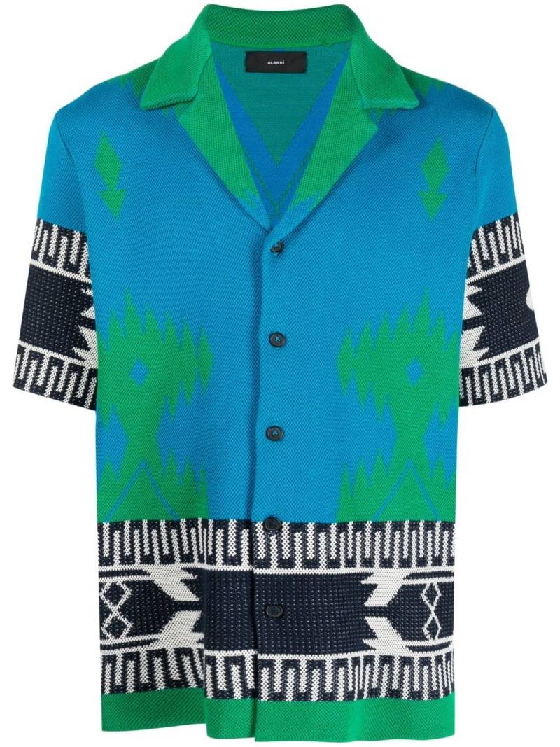 Alanui patterned intarsia-knit shirt - Blue von Alanui