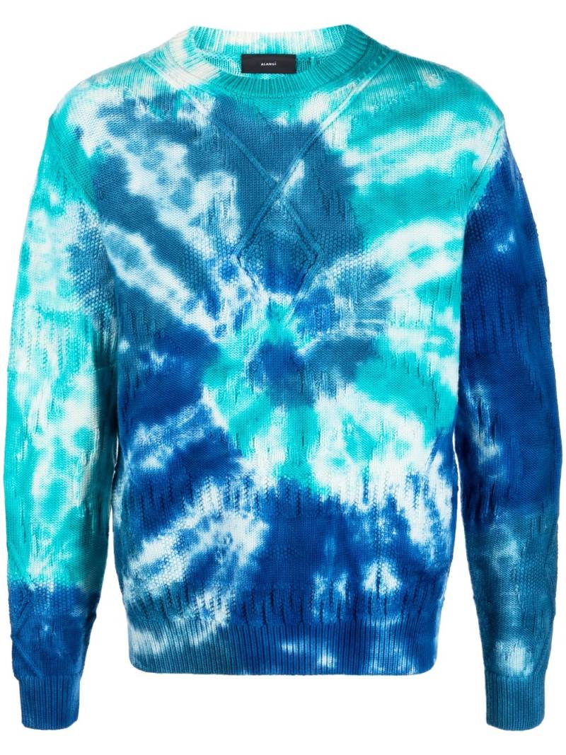 Alanui tie-dye virgin-wool jumper - Blue von Alanui