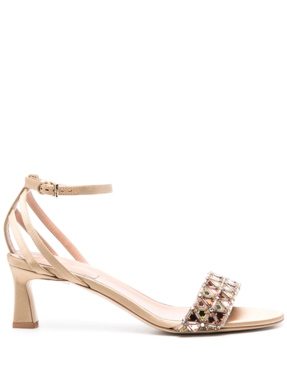 Alberta Ferretti 60mm mirror-panelled sandals - Neutrals von Alberta Ferretti