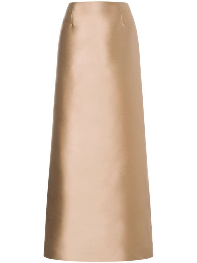 Alberta Ferretti A-line satin skirt - Neutrals von Alberta Ferretti