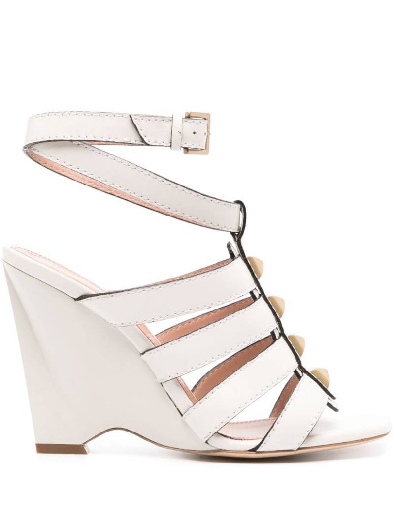 Alberta Ferretti Cage 100mm leather sandals - Neutrals von Alberta Ferretti