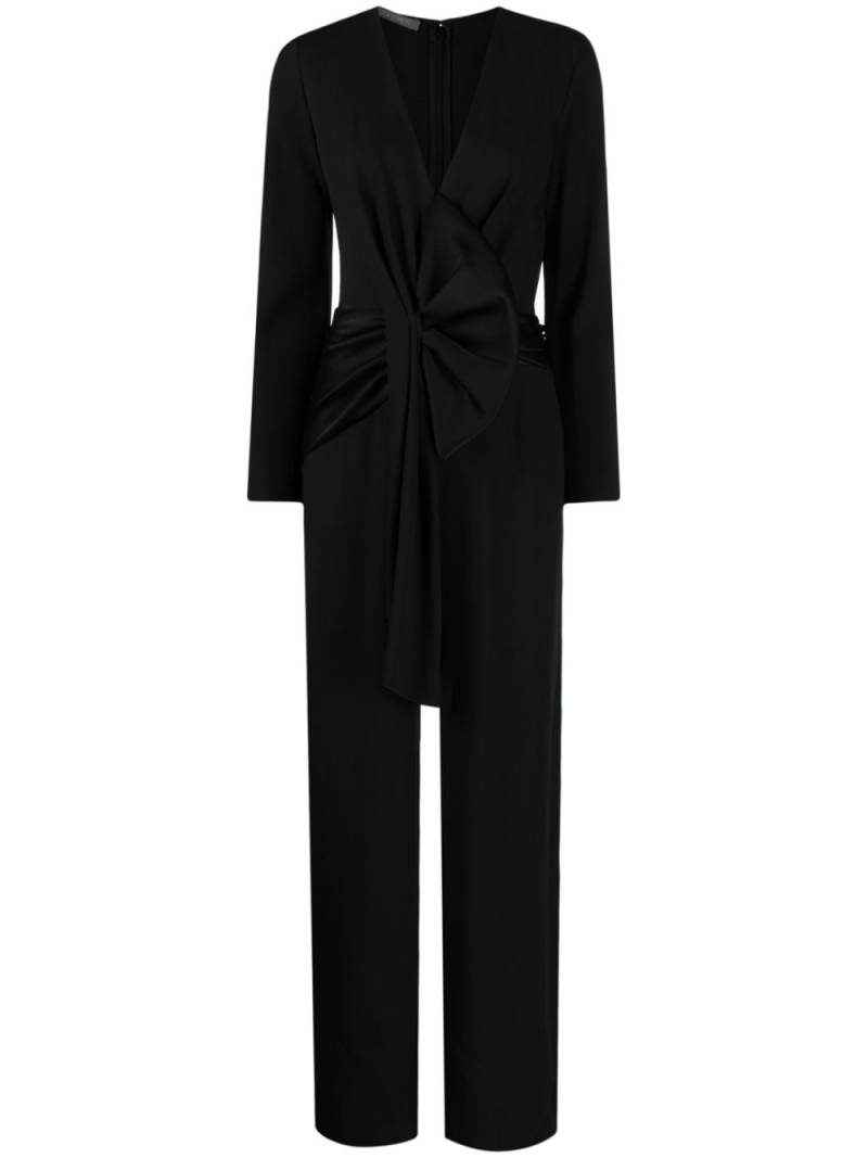 Alberta Ferretti Enver bow-detail satin jumpsuit - Black von Alberta Ferretti