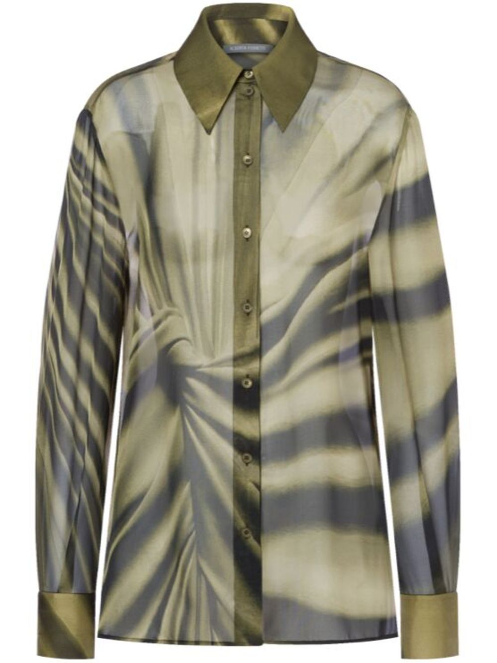 Alberta Ferretti abstract-print silk shirt - Green von Alberta Ferretti