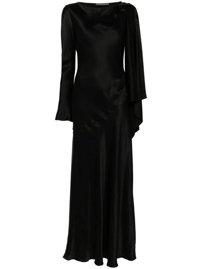 Alberta Ferretti asymmetric satin maxi dress - Black von Alberta Ferretti