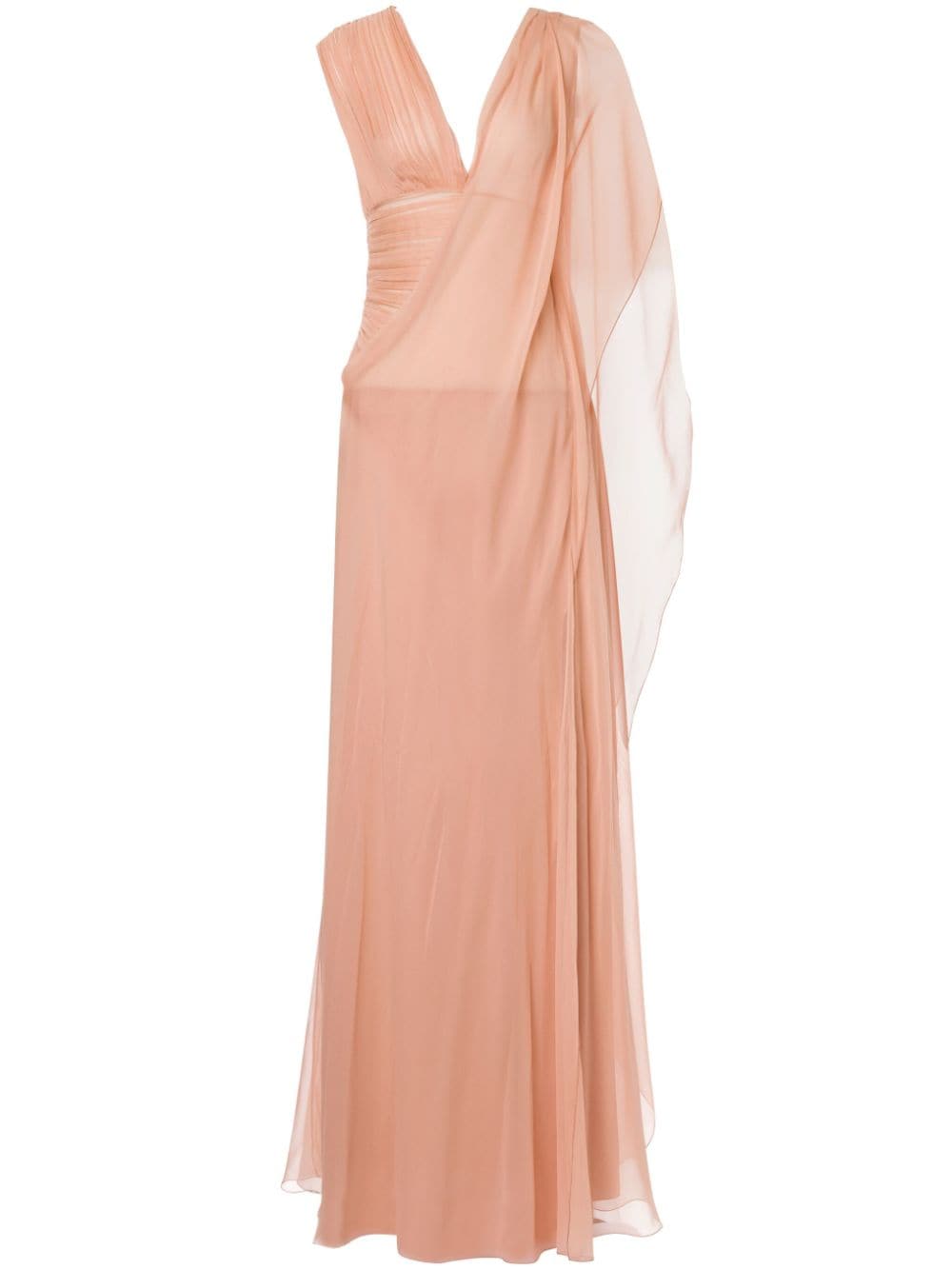 Alberta Ferretti asymmetric silk maxi dress - Pink von Alberta Ferretti