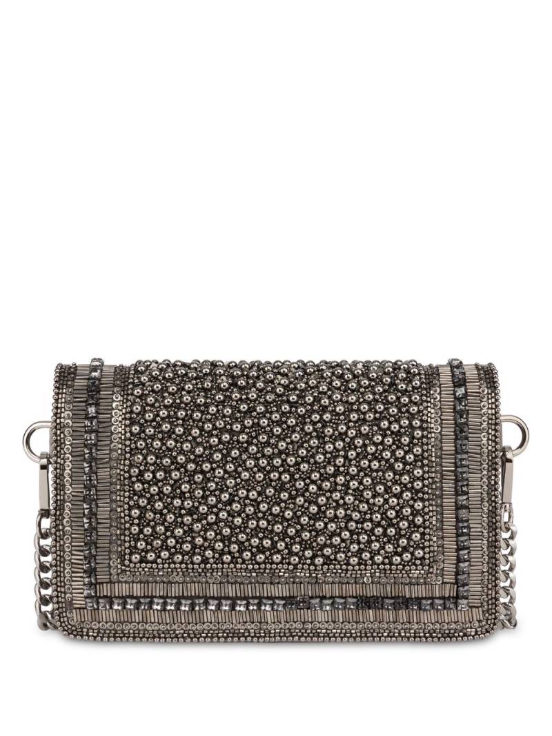 Alberta Ferretti beaded chain-link clutch bag - Grey von Alberta Ferretti