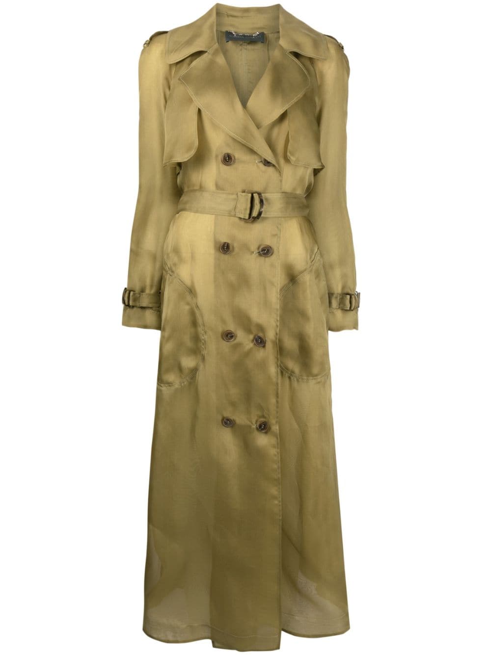 Alberta Ferretti belted silk trench coat - Green von Alberta Ferretti