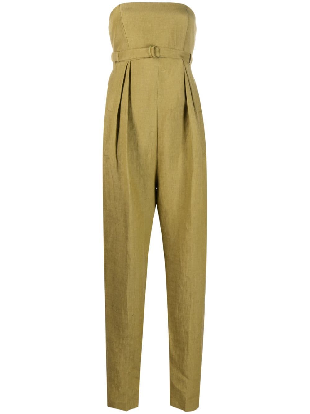 Alberta Ferretti belted strapless jumpsuit - Green von Alberta Ferretti