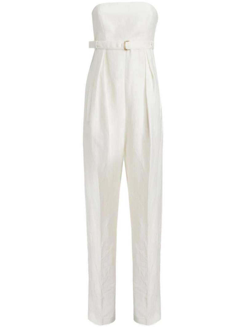 Alberta Ferretti belted strapless jumpsuit - White von Alberta Ferretti