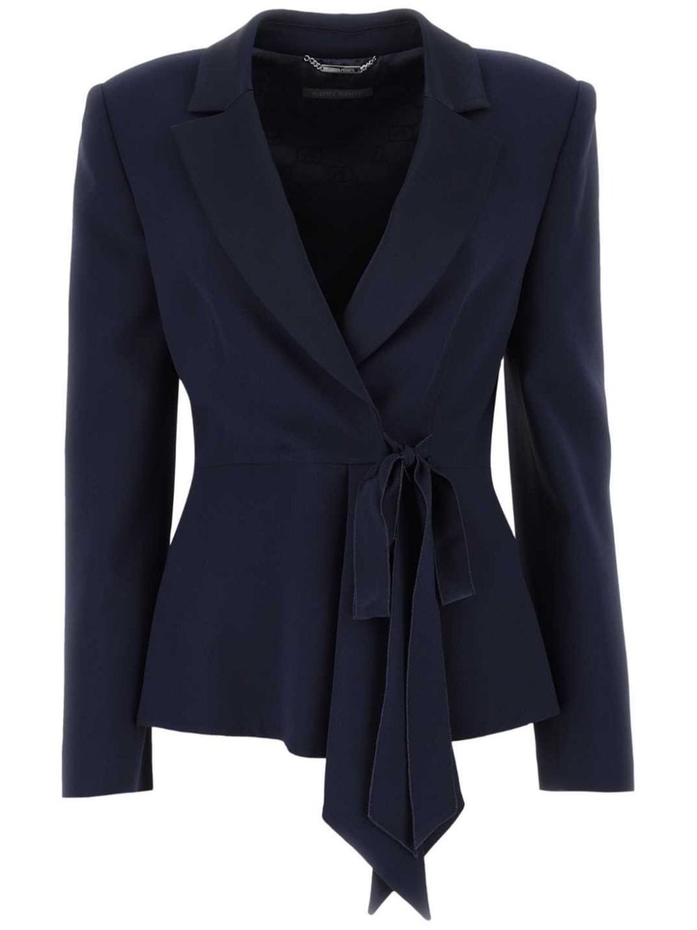 Alberta Ferretti bow-detail wrap blazer - Blue von Alberta Ferretti