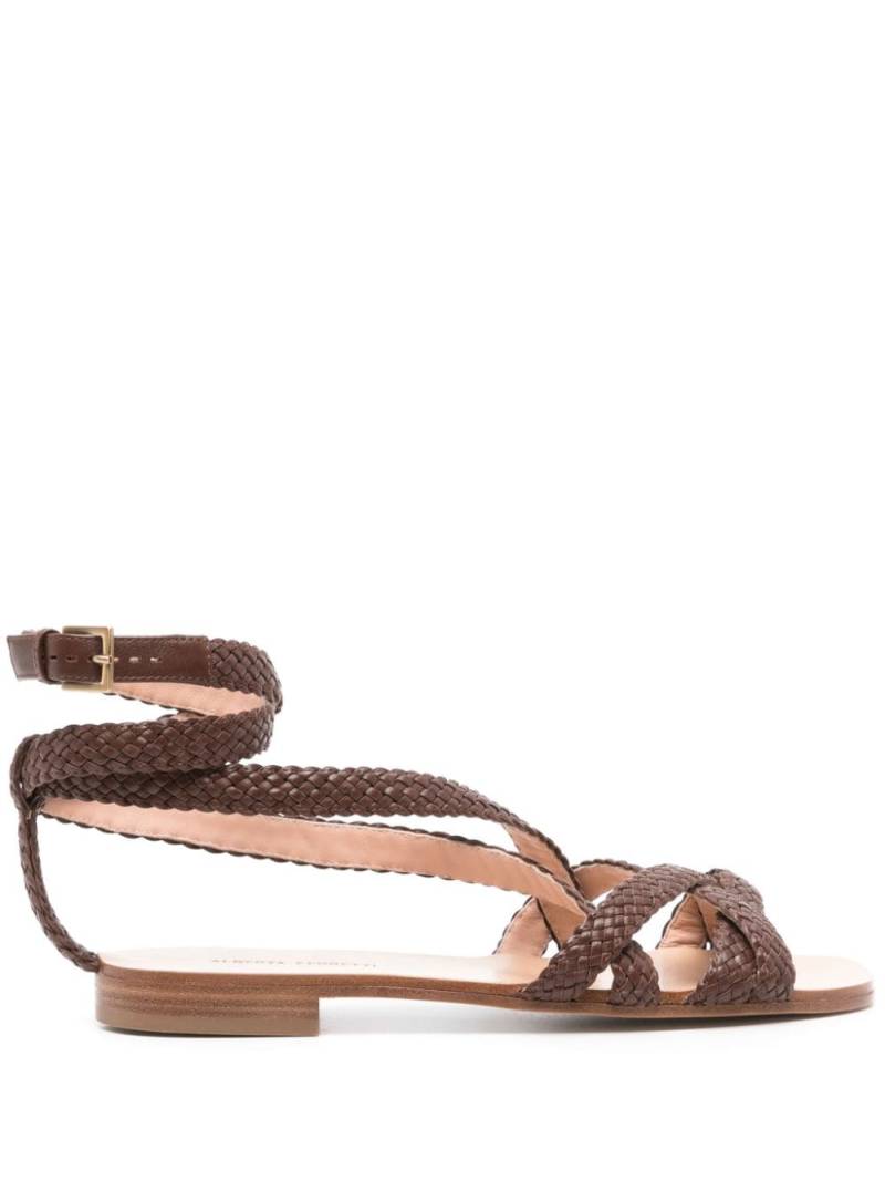 Alberta Ferretti braided leather sandals - Brown von Alberta Ferretti