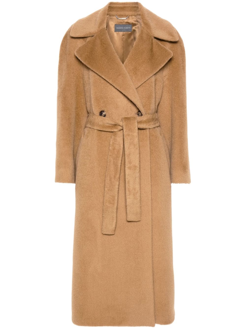 Alberta Ferretti brushed-effect coat - Brown von Alberta Ferretti