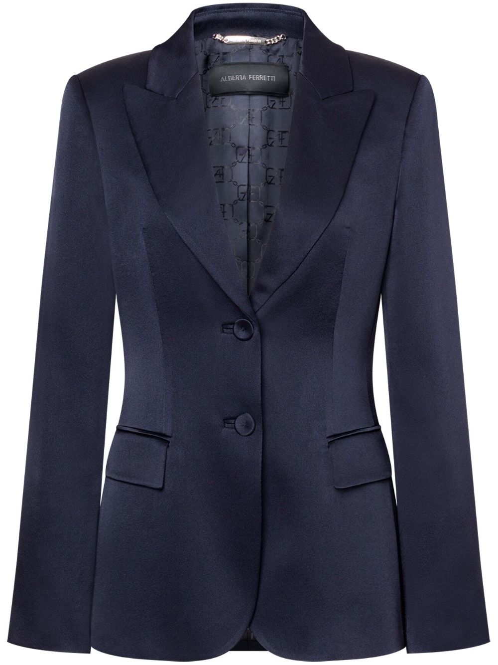 Alberta Ferretti buttoned long sleeve blazer - Blue von Alberta Ferretti