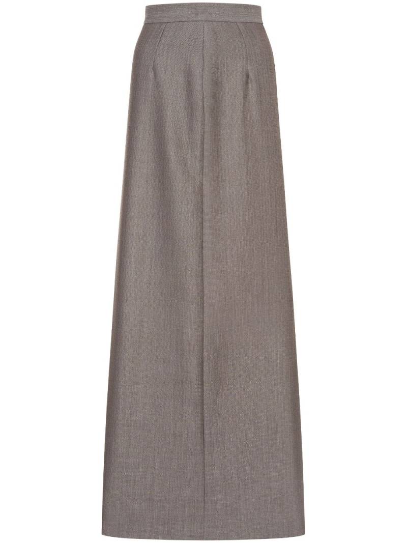 Alberta Ferretti check-pattern midi skirt - Grey von Alberta Ferretti