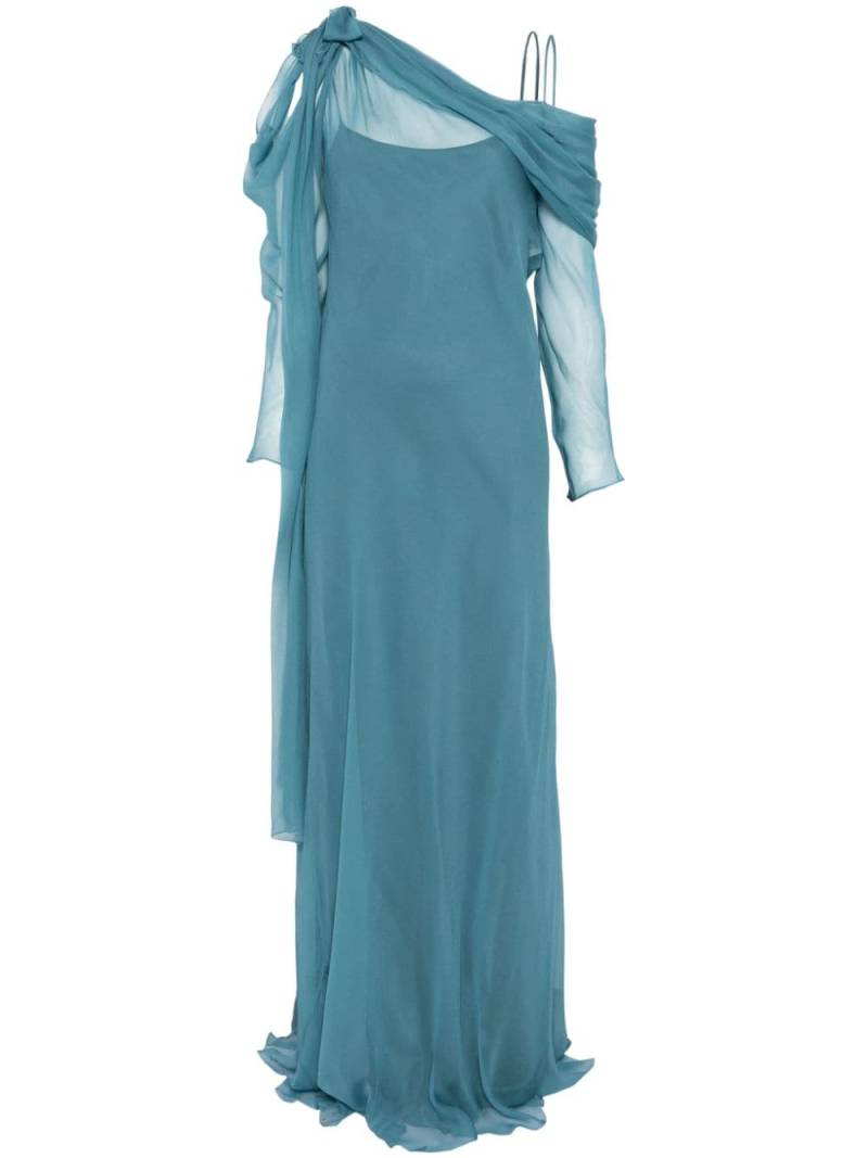 Alberta Ferretti chiffon maxi dress - Blue von Alberta Ferretti