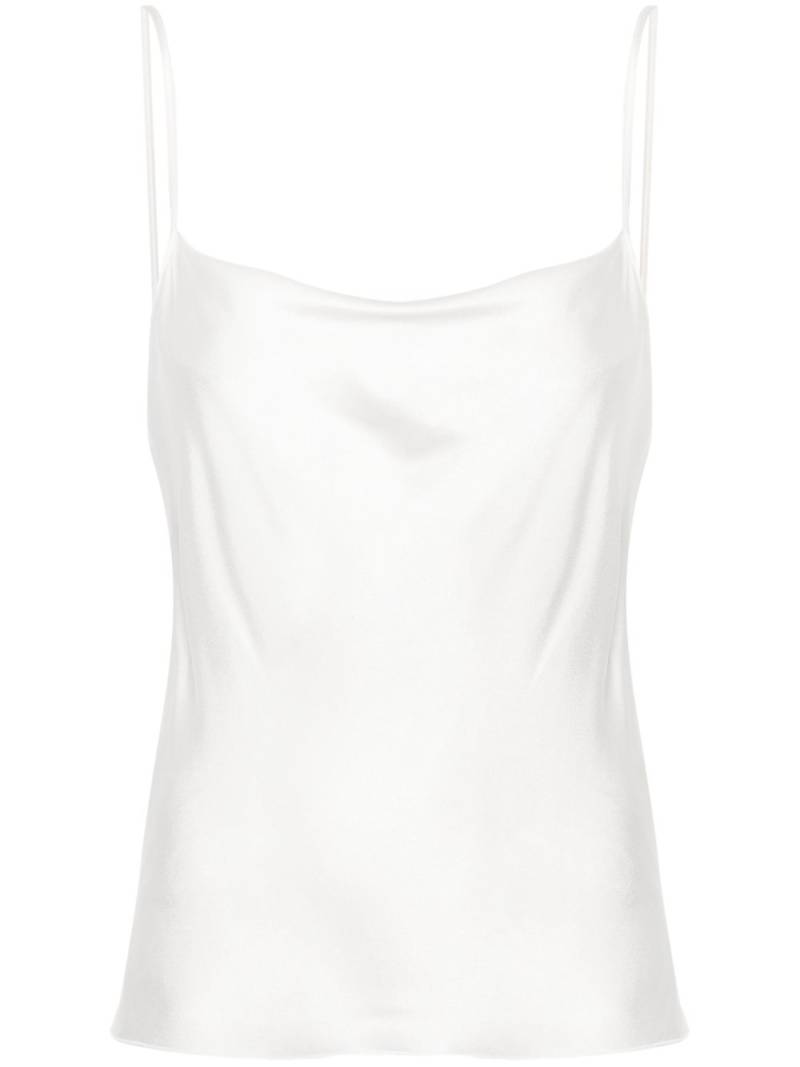 Alberta Ferretti cowl-neck satin top - White von Alberta Ferretti