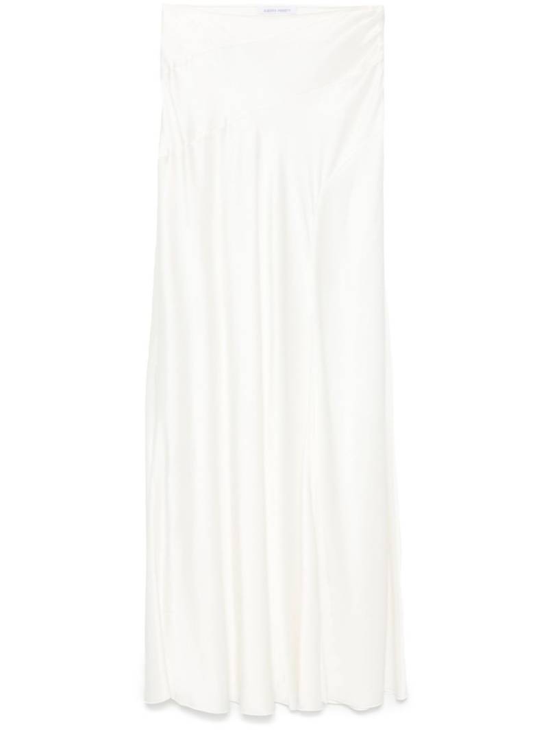 Alberta Ferretti satin maxi skirt - White von Alberta Ferretti