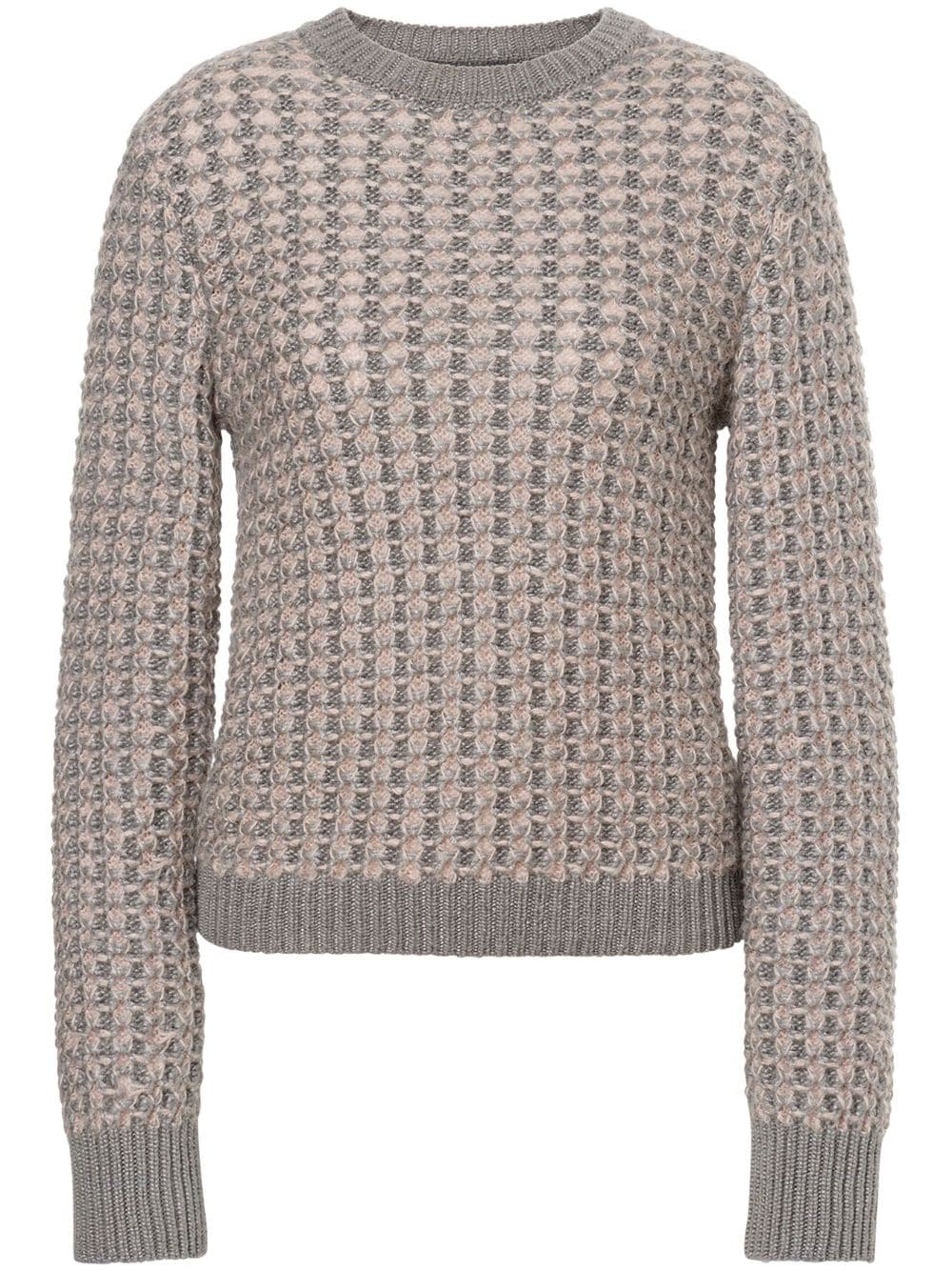 Alberta Ferretti crew-neck chunky-knit jumper - Grey von Alberta Ferretti