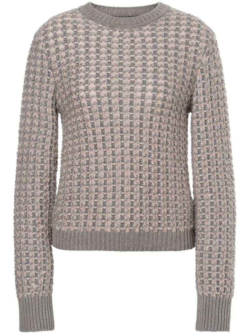 Alberta Ferretti crew-neck chunky-knit jumper - Grey von Alberta Ferretti