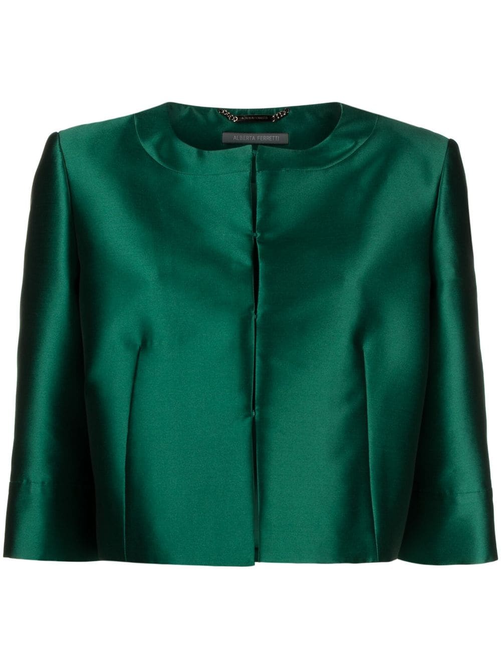 Alberta Ferretti cropped satin jacket - Green von Alberta Ferretti