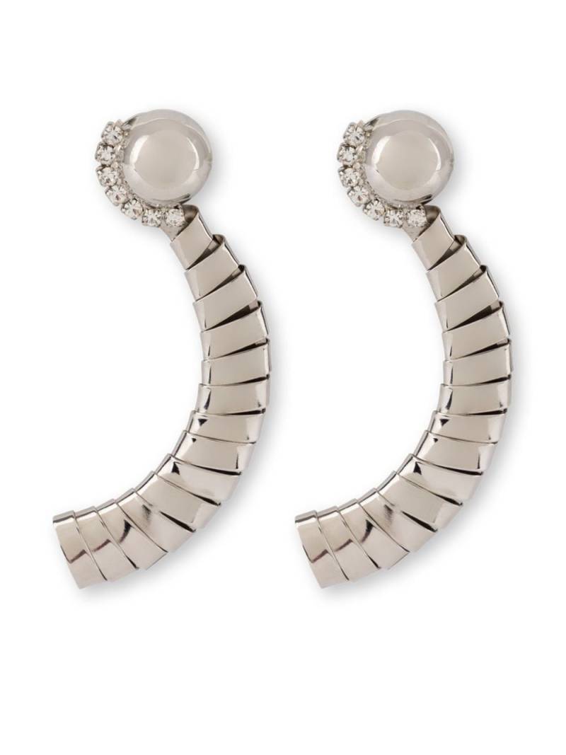 Alberta Ferretti crystal-embellished wrap-effect earrings - Silver von Alberta Ferretti