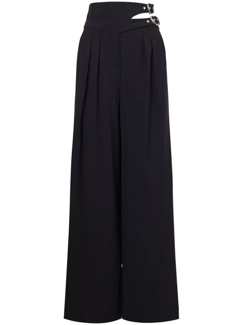 Alberta Ferretti cut-out buckle-fastening palazzo pants - Black von Alberta Ferretti