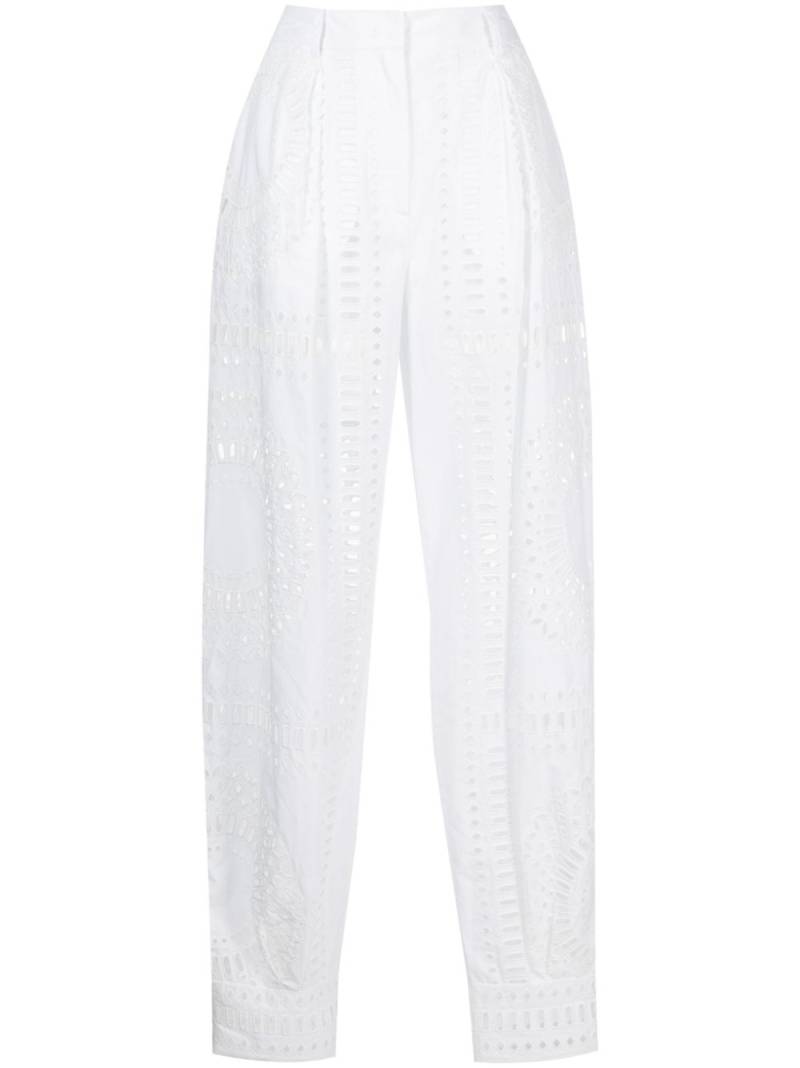 Alberta Ferretti cut out-detail high-waisted trousers - White von Alberta Ferretti