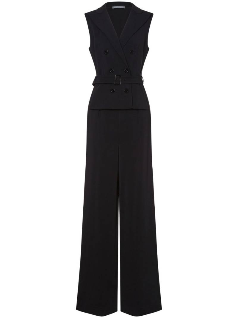 Alberta Ferretti double-breasted belted jumpsuit - Black von Alberta Ferretti