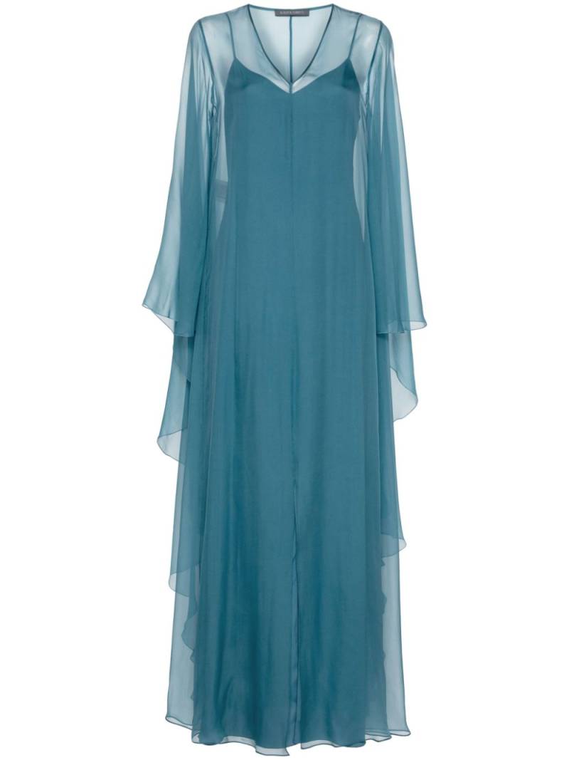 Alberta Ferretti draped maxi dress - Blue von Alberta Ferretti