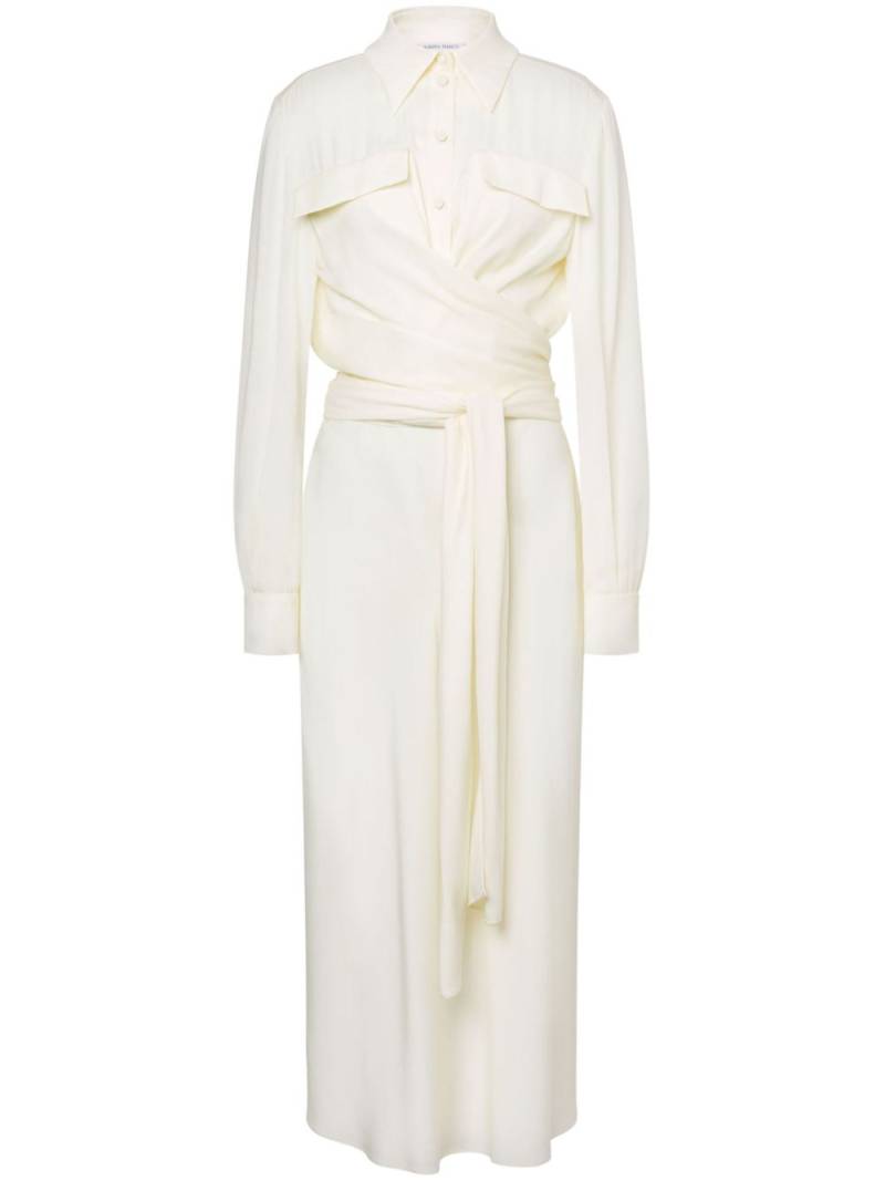 Alberta Ferretti draped shirt dress - White von Alberta Ferretti