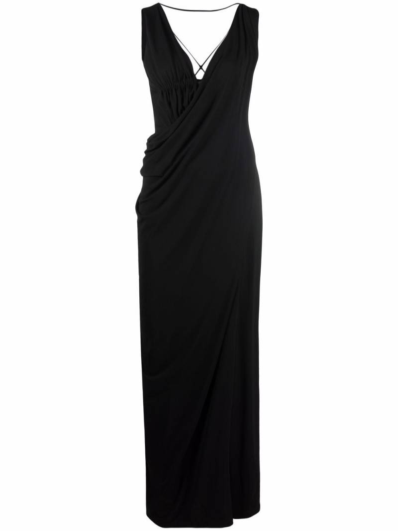 Alberta Ferretti draped sleeveless evening dress - Black von Alberta Ferretti