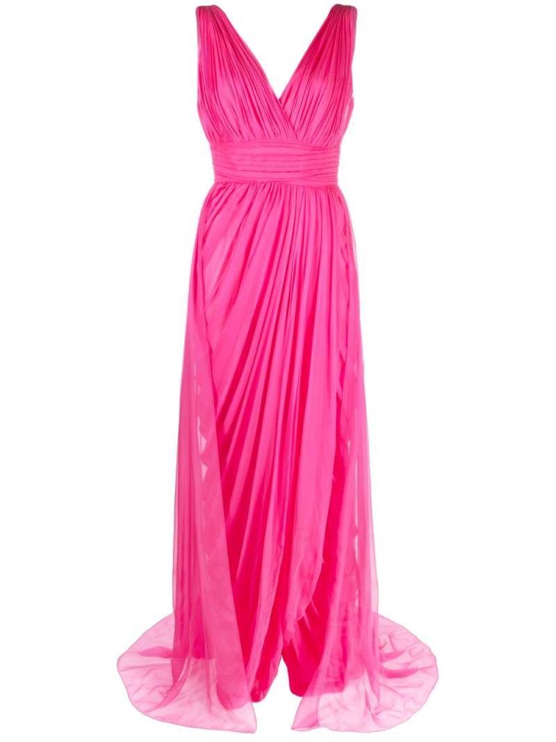 Alberta Ferretti draped tulle silk gown - Pink von Alberta Ferretti