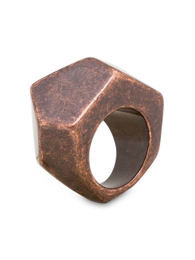 Alberta Ferretti faceted metallic ring - Brown von Alberta Ferretti