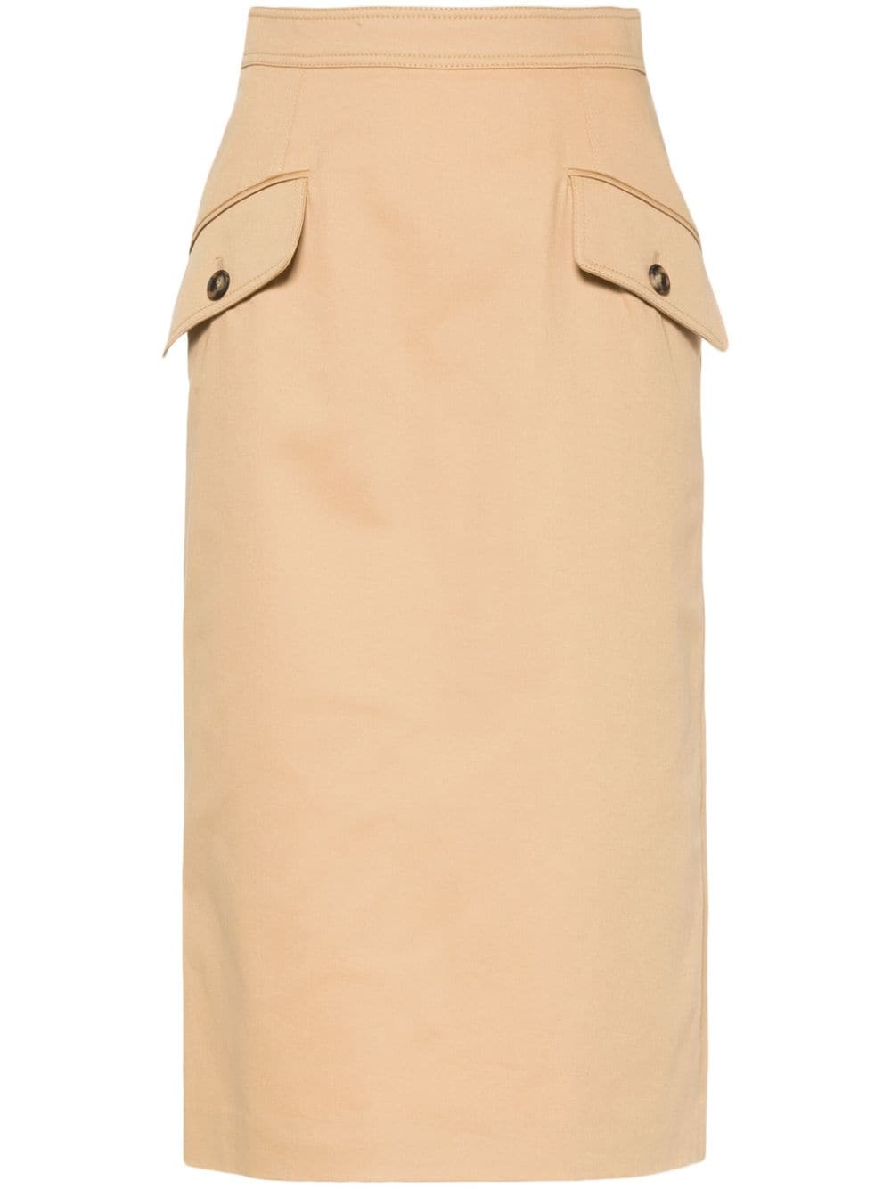 Alberta Ferretti flap-pocket midi skirt - Neutrals von Alberta Ferretti