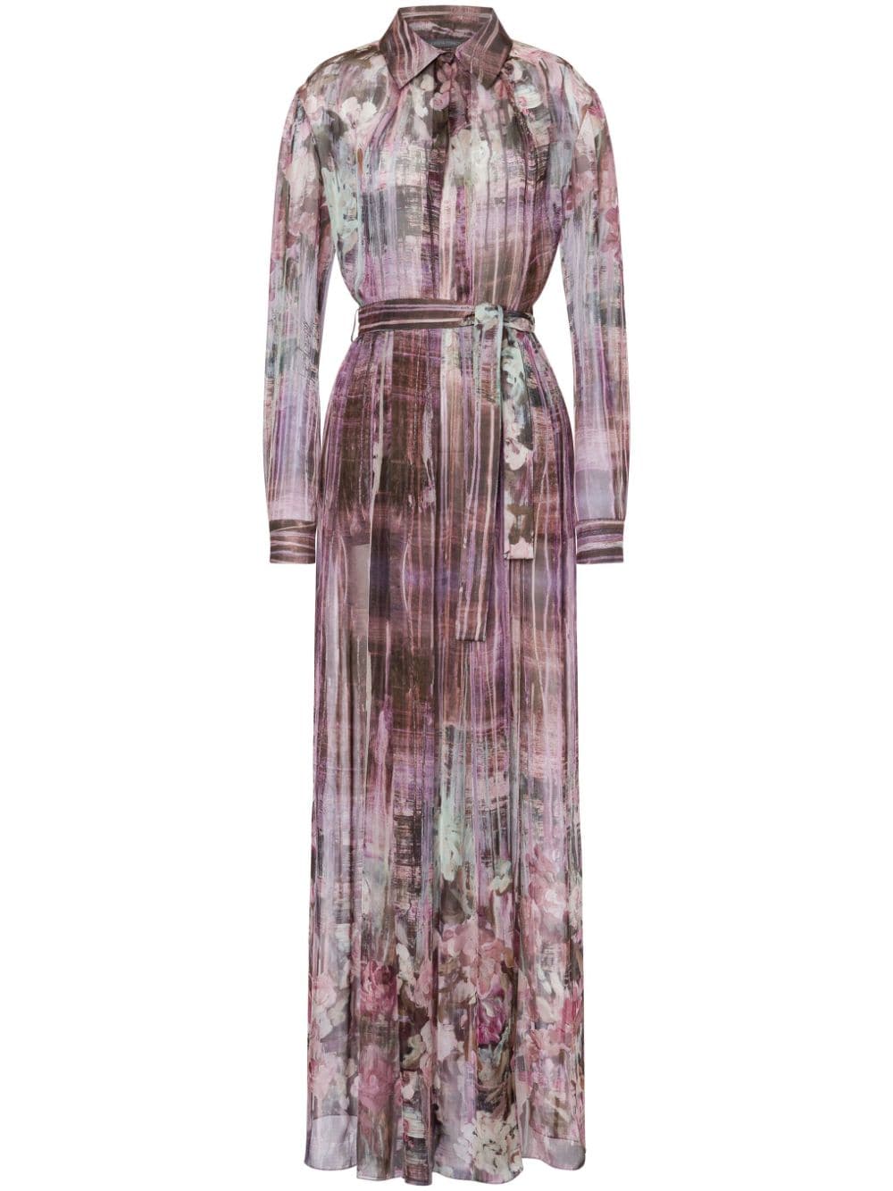 Alberta Ferretti floral-print long dress - Purple von Alberta Ferretti