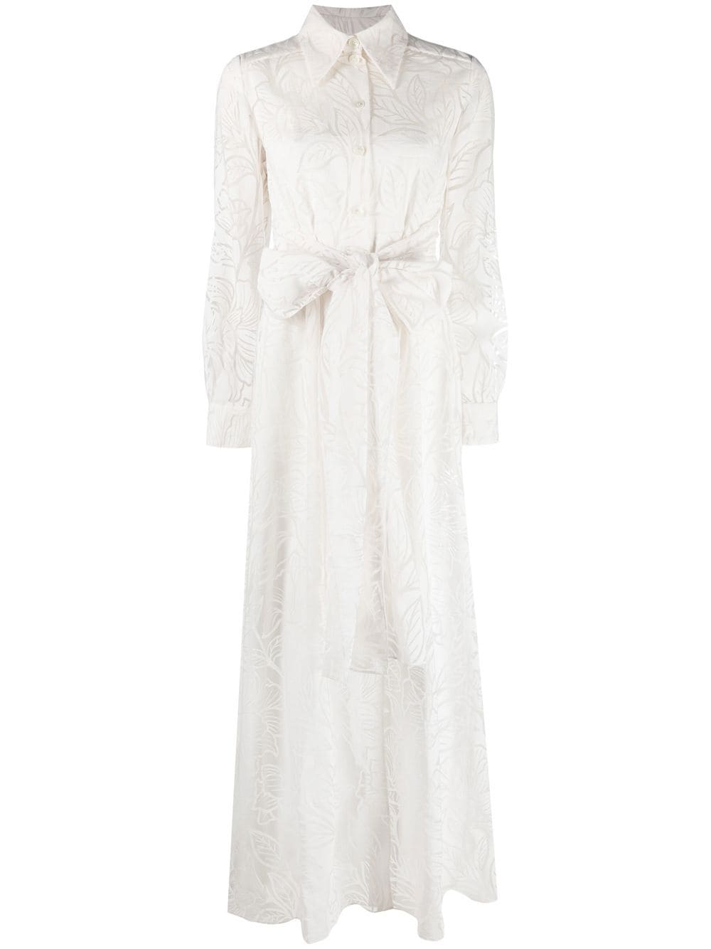 Alberta Ferretti floral-print long-sleeve dress - White von Alberta Ferretti