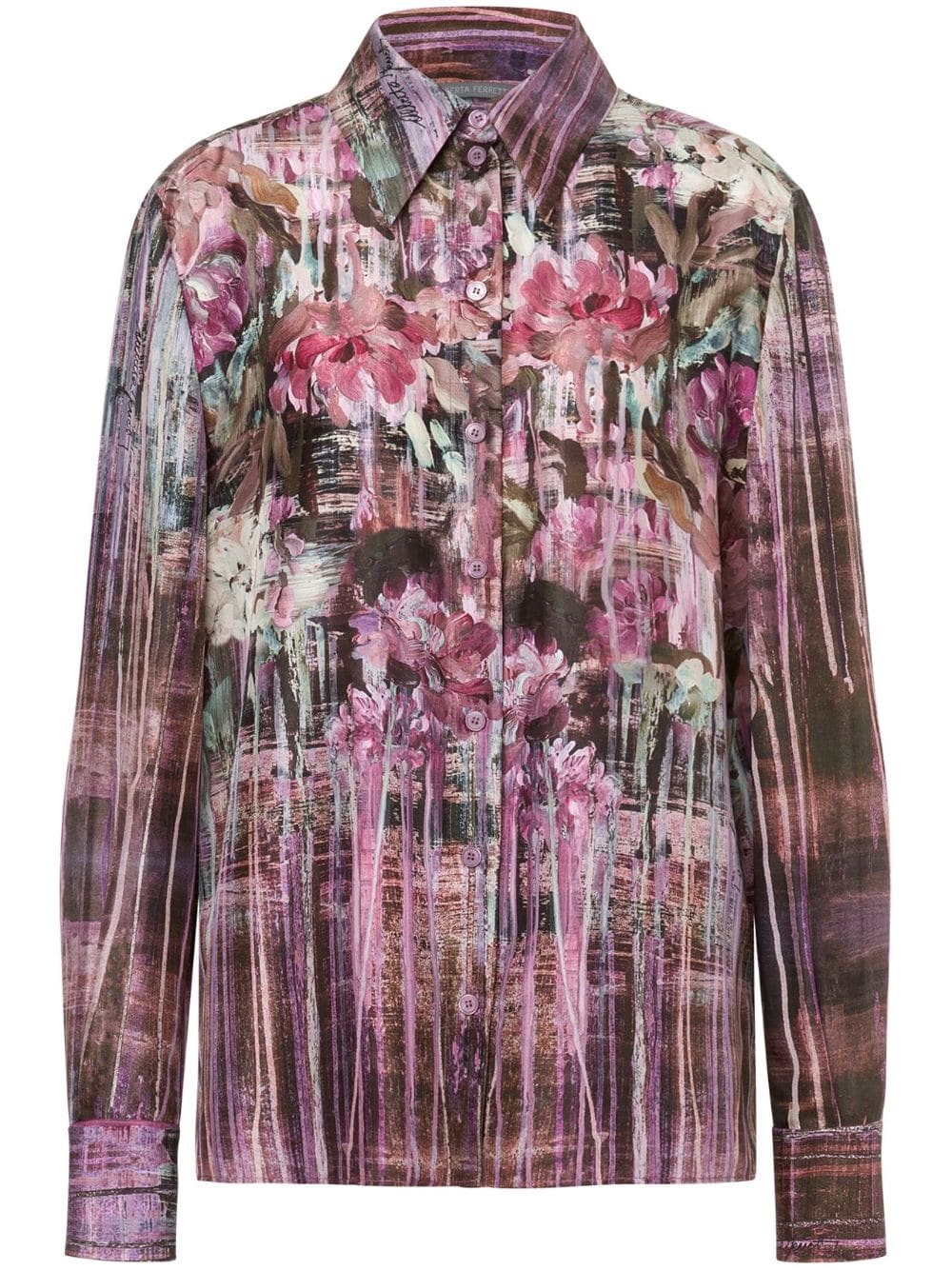 Alberta Ferretti floral-print silk shirt - Purple von Alberta Ferretti