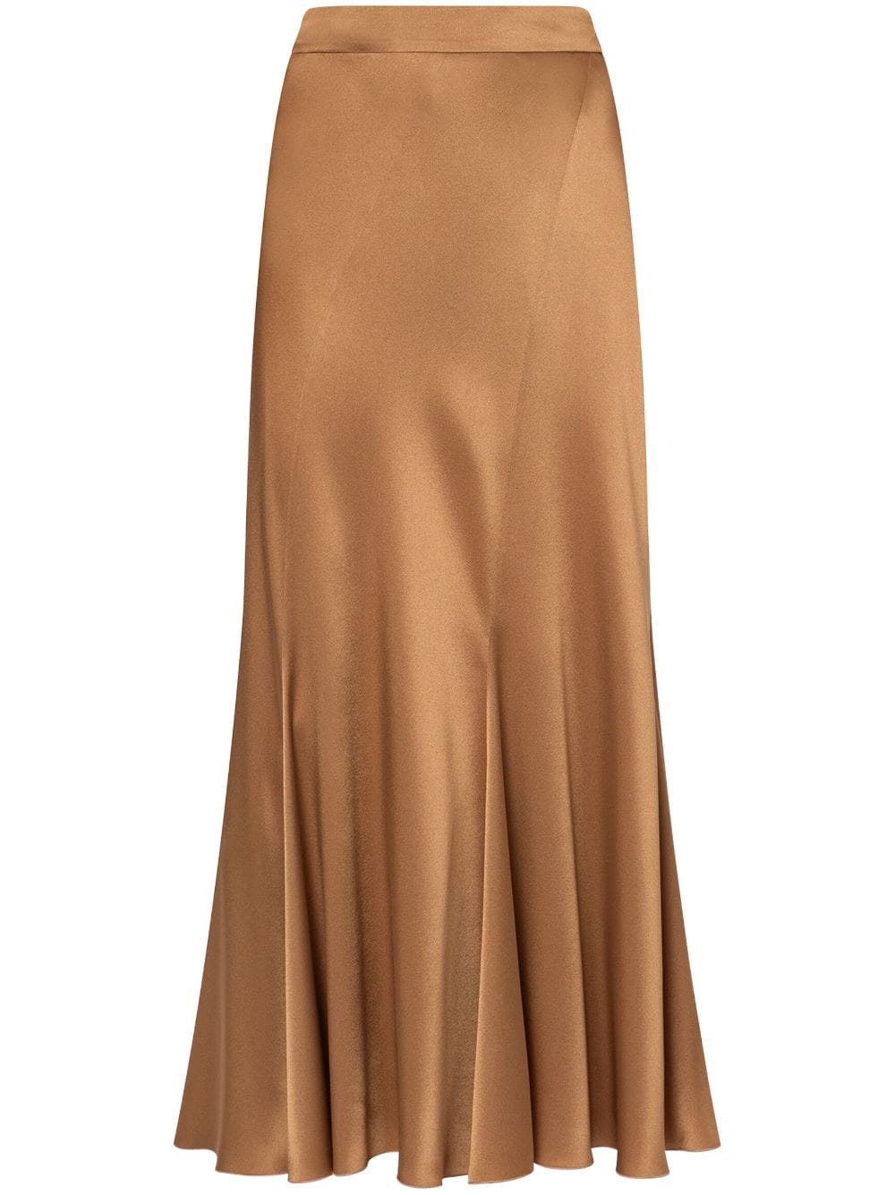 Alberta Ferretti fluted satin midi skirt - Neutrals von Alberta Ferretti