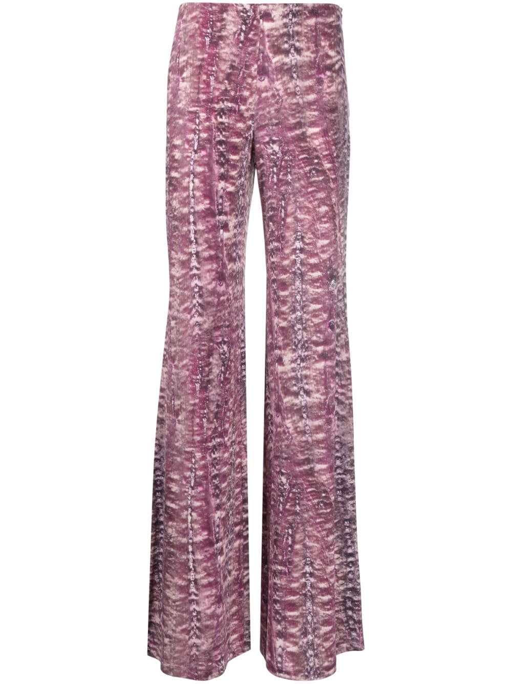 Alberta Ferretti graphic-print straight-leg trousers - Pink von Alberta Ferretti