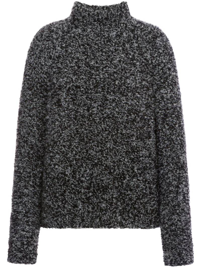 Alberta Ferretti high-neck bouclé jumper - Black von Alberta Ferretti